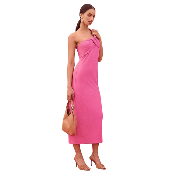 Anthropologie Dresses & Skirts - Anthropologie NWT Porridge Antonia Twist-Front Ribbed Maxi Dress Hot Pink Medium